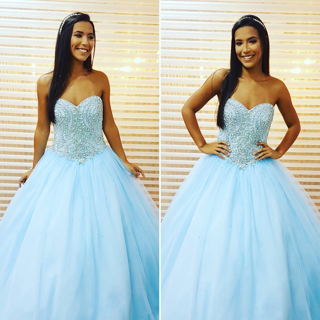 Vestido de 15 anos azul tiffany cheap