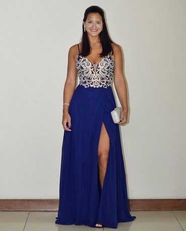 Vestido de Festa Azul Marinho Madrinha de Casamento proximo à Tijuca para Alugar - Fino Traje Moda Festa