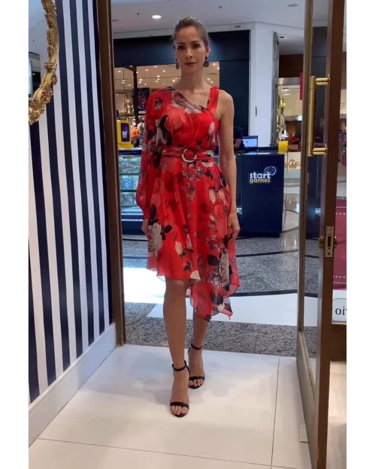 Vestido de Festa Convidada Coral no Rio Design Barra - Blue Shop
