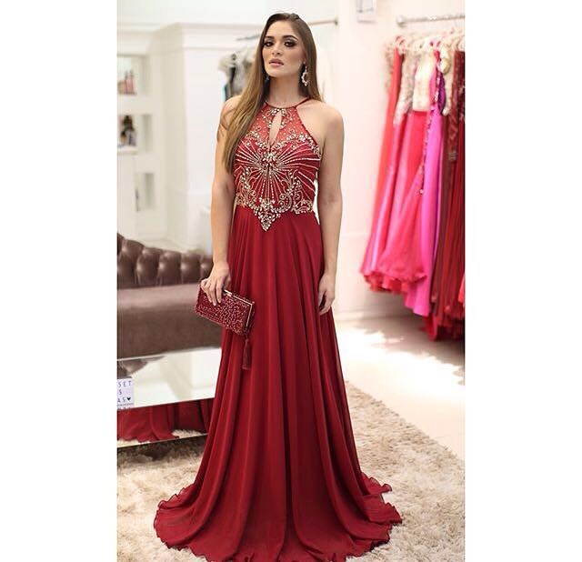 Vestido de Festa Formatura de Enfermagem Marsala Longo na Zona Norte do RJ - Aluguel - Fino Traje Moda Festa