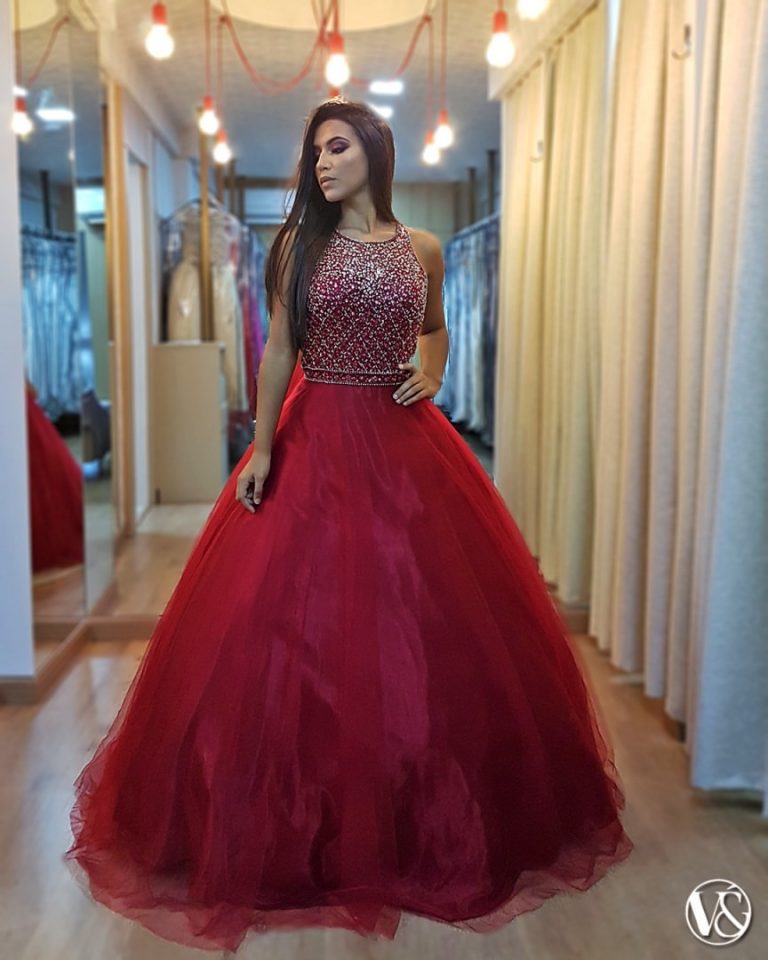 Vestido de Festa Longo 15 anos Marsala em Bangu para Alugar - Aluguel e ...