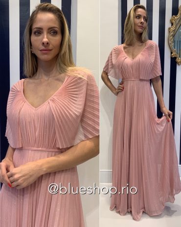 Vestido de Festa Madrinha 2020 Rosa no Rio Design Barra - Blue Shop