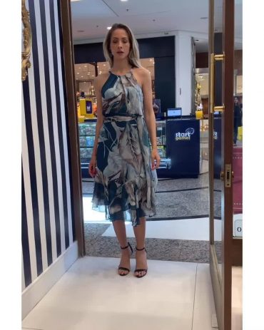 Vestido de Festa Madrinha 2020 Verde no Barra Shopping - Blue Shop