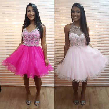 Vestido de Festa Quinze Anos Curto Rosa Pink próximo à Oswaldo Cruz para Alugar - Arrivee