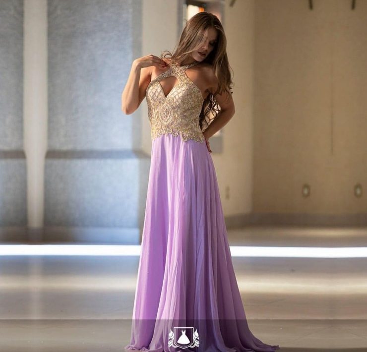 Vestido de Festa Roxo Madrinha 2020 próximo ao Encantado para Alugar - Fino Traje Moda Festa